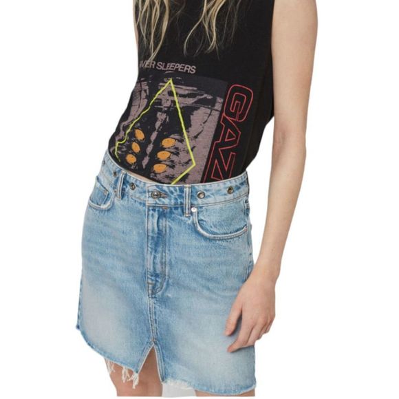 AllSaints Lila Eyelet Denim Skirt - Picture 3 of 7